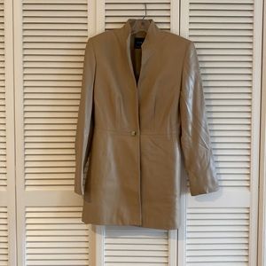 Ron Leal gorgeous new tan leather coat-8